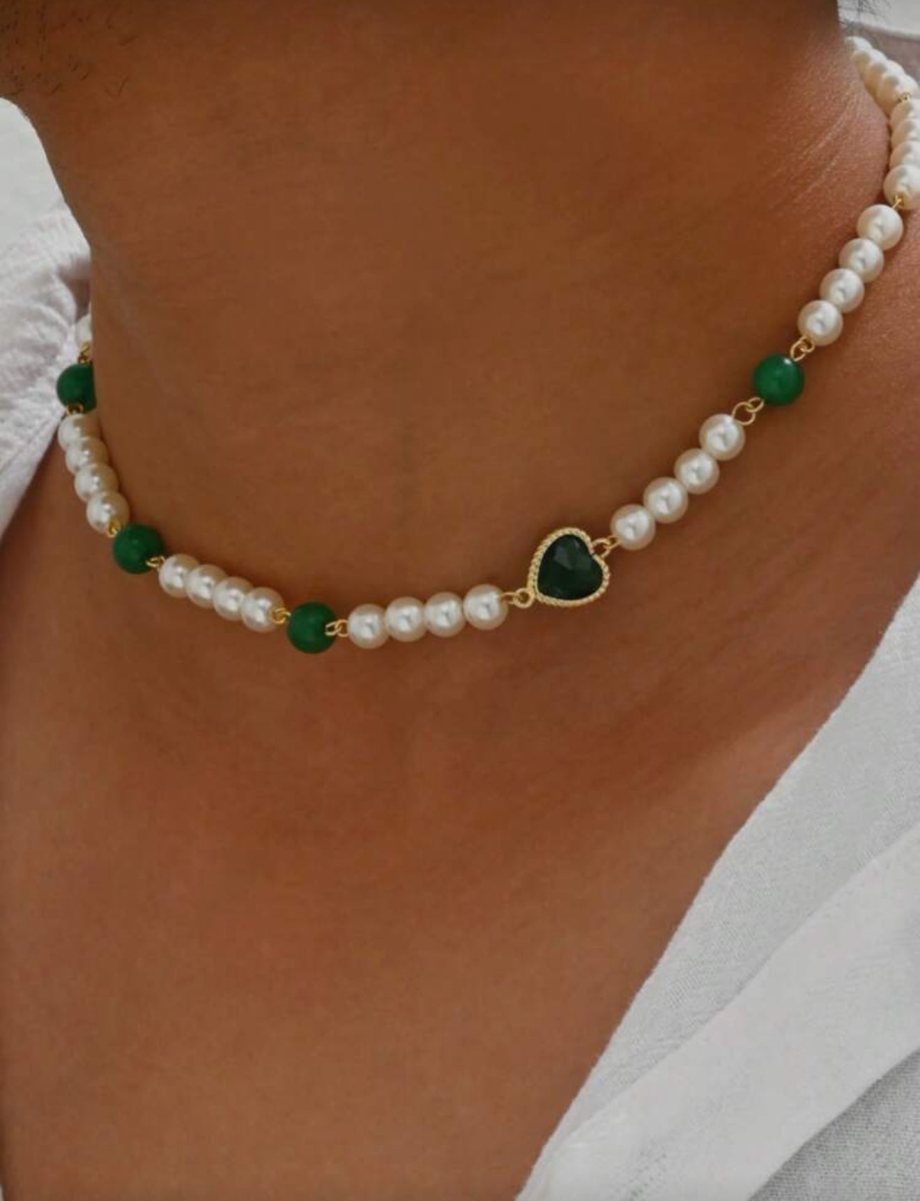 UNISEX PEARL NECKLACE 💚